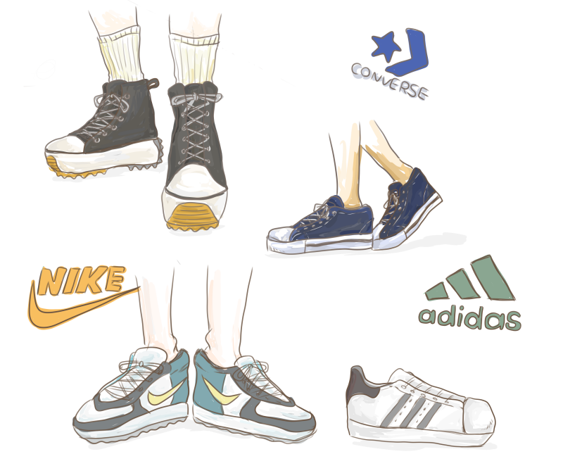 オージーの足元スケッチ。