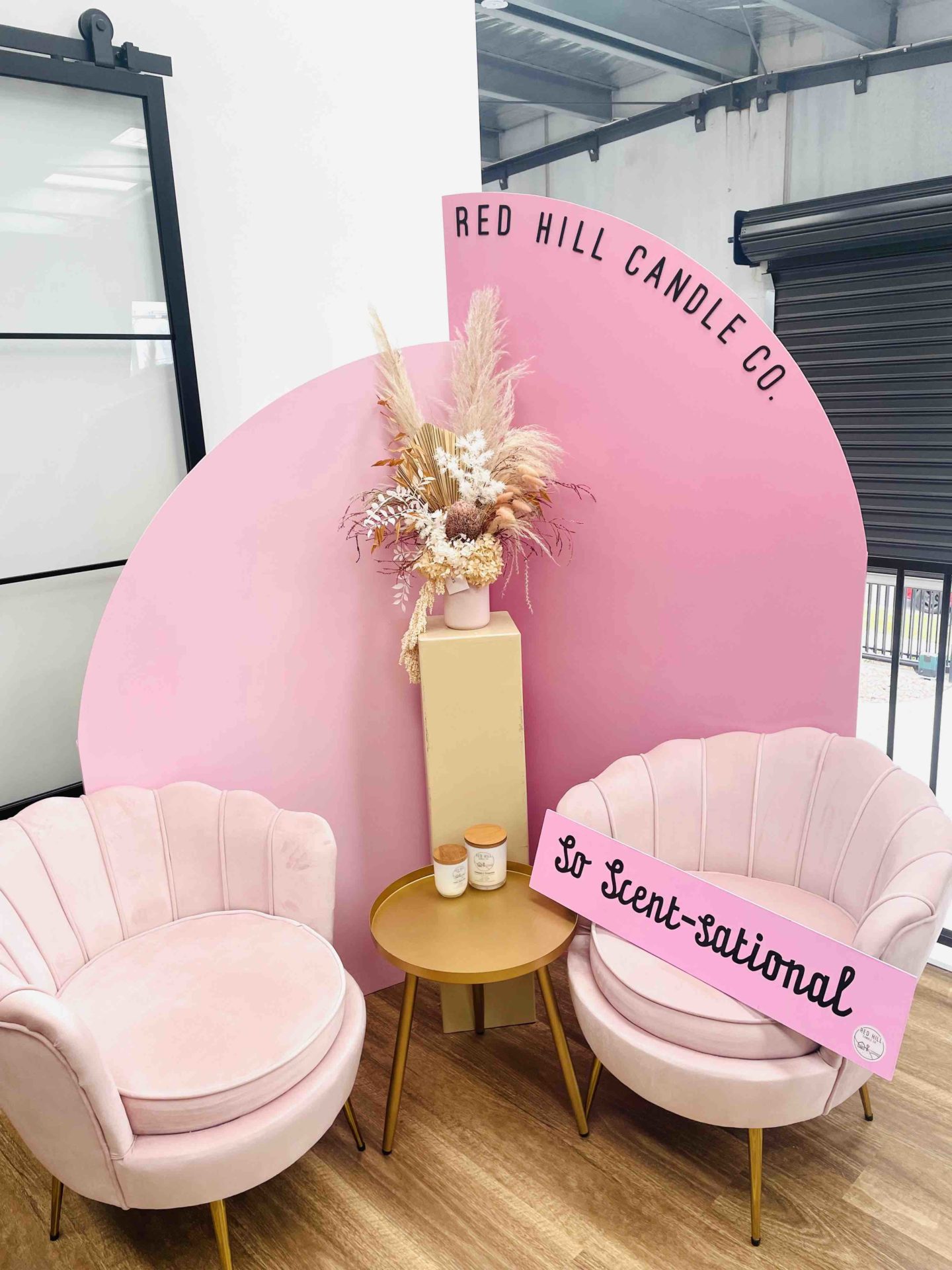 キャンドル作りワークショップ。会場の様子。