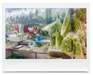 ウェットマーケットの八百屋さん