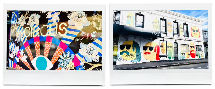 ポップで可愛いウォールアートたち。